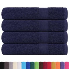 vidaXL Handtücher 4 Stk. Marineblau 100x200 cm 360 g/m² 100% Baumwolle