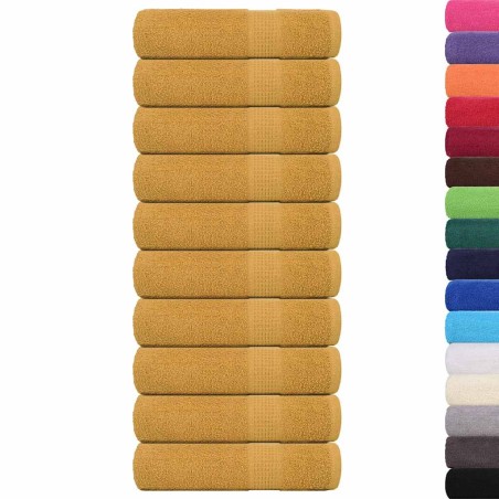 vidaXL Duschtücher 10 Stk. Golden 70x140 cm 360 g/m² 100% Baumwolle