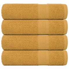 vidaXL Badetücher 4 Stk. Golden 100x150 cm 360 g/m² 100% Baumwolle