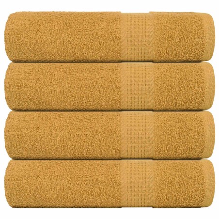 vidaXL Badetücher 4 Stk. Golden 100x150 cm 360 g/m² 100% Baumwolle