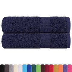 vidaXL Badetücher 2 Stk. Marineblau 100x150 cm 360 g/m² 100% Baumwolle
