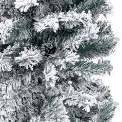 Künstlicher Weihnachtsbaum Schlank mit LEDs & Kugeln Grün 240cm