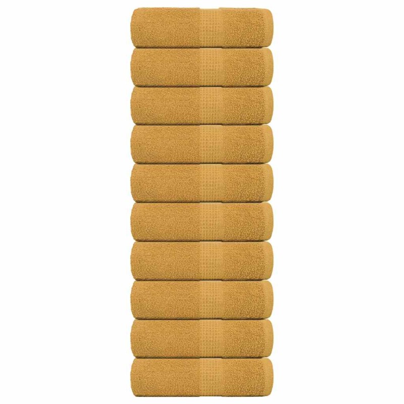 vidaXL Gästetücher 10 Stk. Golden 30x50 cm 360 g/m² 100% Baumwolle vidaXL Gästetücher 10 Stk. Golden 30x50 cm 360 g/m² 100% Baumwolle