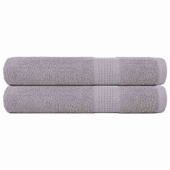 vidaXL Saunatücher 2 Stk. Grau 80x200 cm 360 g/m² 100% Baumwolle