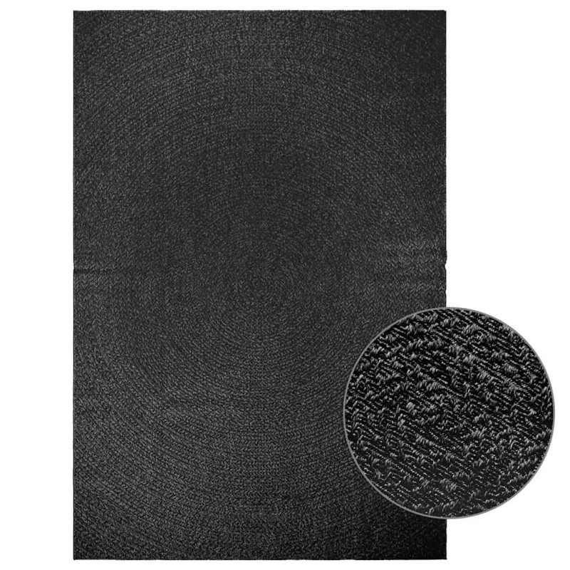 vidaXL Teppich ZIZUR Anthrazit 200x290cm Jute-Optik Indoor und Outdoor vidaXL Teppich ZIZUR Anthrazit 200x290cm Jute-Optik Indoor und Outdoor