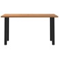 vidaXL Bartisch Hellbraun 200x80x102 cm Massivholz Eiche Rechteckig