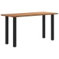 vidaXL Bartisch Hellbraun 200x80x102 cm Massivholz Eiche Rechteckig