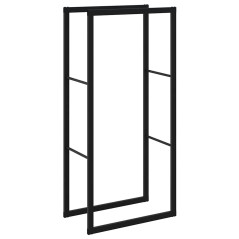 vidaXL Brennholzregal Schwarz 55x30x116 cm Stahl