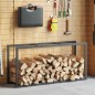 vidaXL Brennholzregal Schwarz 55x30x116 cm Stahl vidaXL Brennholzregal Schwarz 55x30x116 cm Stahl