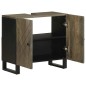 vidaXL Waschbeckenunterschrank Schwarz 62x33x58 cm Massivholz Mango vidaXL Waschbeckenunterschrank Schwarz 62x33x58 cm Massivholz Mango