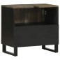 vidaXL Waschbeckenunterschrank Schwarz 62x33x58 cm Massivholz Mango vidaXL Waschbeckenunterschrank Schwarz 62x33x58 cm Massivholz Mango