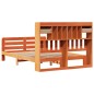 vidaXL Massivholzbett mit Regal ohne Matratze Wachsbraun 160x200 cm vidaXL Massivholzbett mit Regal ohne Matratze Wachsbraun 160x200 cm