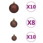 Künstlicher Weihnachtsbaum LEDs & Kugeln Beschneit 240cm PVC PE Künstlicher Weihnachtsbaum LEDs & Kugeln Beschneit 240cm PVC PE