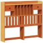 vidaXL Massivholzbett mit Regal ohne Matratze Wachsbraun 120x190 cm vidaXL Massivholzbett mit Regal ohne Matratze Wachsbraun 120x190 cm