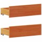 vidaXL Massivholzbett mit Regal ohne Matratze Wachsbraun 120x190 cm vidaXL Massivholzbett mit Regal ohne Matratze Wachsbraun 120x190 cm