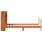 vidaXL Massivholzbett mit Regal ohne Matratze Wachsbraun 100x200 cm vidaXL Massivholzbett mit Regal ohne Matratze Wachsbraun 100x200 cm