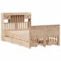 vidaXL Massivholzbett mit Regal ohne Matratze 135x190 cm Kiefernholz vidaXL Massivholzbett mit Regal ohne Matratze 135x190 cm Kiefernholz