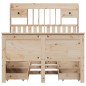 vidaXL Massivholzbett mit Regal ohne Matratze 135x190 cm Kiefernholz vidaXL Massivholzbett mit Regal ohne Matratze 135x190 cm Kiefernholz