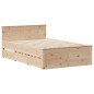 vidaXL Massivholzbett mit Regal ohne Matratze 135x190 cm Kiefernholz vidaXL Massivholzbett mit Regal ohne Matratze 135x190 cm Kiefernholz