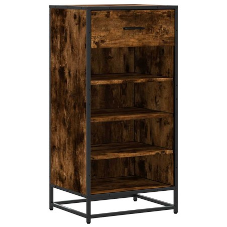 vidaXL Schuhregal Räuchereiche 48x38x97,5 cm Holzwerkstoff