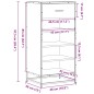 vidaXL Schuhregal Räuchereiche 48x38x97,5 cm Holzwerkstoff vidaXL Schuhregal Räuchereiche 48x38x97,5 cm Holzwerkstoff