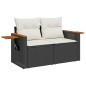 vidaXL 9-tlg. Garten-Sofagarnitur mit Kissen Schwarz Poly Rattan vidaXL 9-tlg. Garten-Sofagarnitur mit Kissen Schwarz Poly Rattan