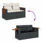 vidaXL 9-tlg. Garten-Sofagarnitur mit Kissen Schwarz Poly Rattan vidaXL 9-tlg. Garten-Sofagarnitur mit Kissen Schwarz Poly Rattan