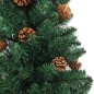 Weihnachtsbaum Schlank mit LEDs & Kugeln Grün 150 cm PVC Weihnachtsbaum Schlank mit LEDs & Kugeln Grün 150 cm PVC