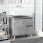 vidaXL Waschbeckenunterschrank Betongrau 65x33x60 cm Holzwerkstoff vidaXL Waschbeckenunterschrank Betongrau 65x33x60 cm Holzwerkstoff
