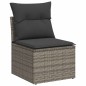 vidaXL 7-tlg. Garten-Sofagarnitur mit Kissen Grau Poly Rattan vidaXL 7-tlg. Garten-Sofagarnitur mit Kissen Grau Poly Rattan