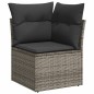 vidaXL 7-tlg. Garten-Sofagarnitur mit Kissen Grau Poly Rattan vidaXL 7-tlg. Garten-Sofagarnitur mit Kissen Grau Poly Rattan