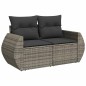 vidaXL 7-tlg. Garten-Sofagarnitur mit Kissen Grau Poly Rattan vidaXL 7-tlg. Garten-Sofagarnitur mit Kissen Grau Poly Rattan