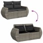 vidaXL 7-tlg. Garten-Sofagarnitur mit Kissen Grau Poly Rattan vidaXL 7-tlg. Garten-Sofagarnitur mit Kissen Grau Poly Rattan