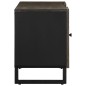 vidaXL TV-Schrank Schwarz 105x33x46 cm Massivholz Mango