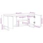 vidaXL TV-Schrank Schwarz 105x33x46 cm Massivholz Mango