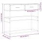 vidaXL Konsolentisch Räuchereiche 90x35x80 cm Holzwerkstoff vidaXL Konsolentisch Räuchereiche 90x35x80 cm Holzwerkstoff