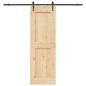 vidaXL Schiebetür mit Beschlag 70x210 cm Massivholz Kiefer vidaXL Schiebetür mit Beschlag 70x210 cm Massivholz Kiefer
