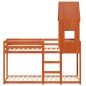 vidaXL Etagenbett mit Dach Wachsbraun 90x190 cm Massivholz Kiefer vidaXL Etagenbett mit Dach Wachsbraun 90x190 cm Massivholz Kiefer