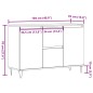 vidaXL Sideboard Altholz-Optik 104x35x70 cm Holzwerkstoff vidaXL Sideboard Altholz-Optik 104x35x70 cm Holzwerkstoff