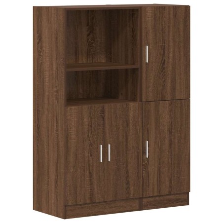 vidaXL 2-tlg. Küchenschrank-Set Braun Eichen-Optik Holzwerkstoff