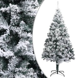 Künstlicher Weihnachtsbaum LEDs & Kugeln Beschneit Grün 400 cm
