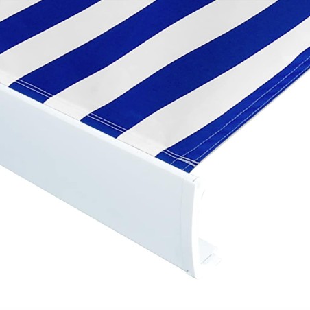  vidaXL Markisenbespannung Canvas Blau & Weiß 500x300 cm