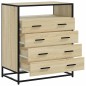 vidaXL Schubladenschrank Sonoma-Eiche 70x41x83,5 cm Holzwerkstoff