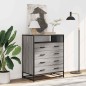 vidaXL Schubladenschrank Grau Sonoma 70x41x83,5 cm Holzwerkstoff vidaXL Schubladenschrank Grau Sonoma 70x41x83,5 cm Holzwerkstoff