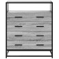 vidaXL Schubladenschrank Grau Sonoma 70x41x83,5 cm Holzwerkstoff vidaXL Schubladenschrank Grau Sonoma 70x41x83,5 cm Holzwerkstoff