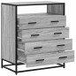 vidaXL Schubladenschrank Grau Sonoma 70x41x83,5 cm Holzwerkstoff vidaXL Schubladenschrank Grau Sonoma 70x41x83,5 cm Holzwerkstoff