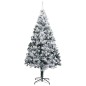 Künstlicher Weihnachtsbaum mit LEDs & Kugeln Grün 210 cm PVC Künstlicher Weihnachtsbaum mit LEDs & Kugeln Grün 210 cm PVC
