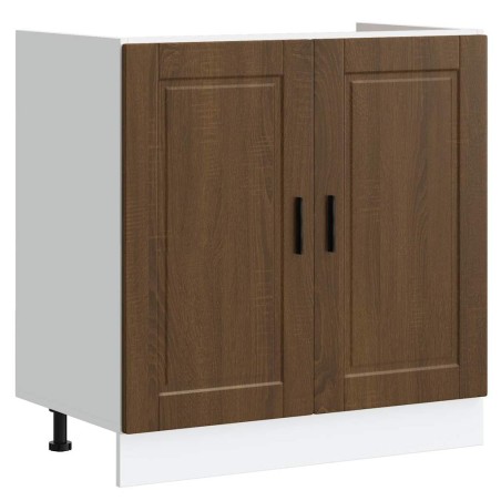 vidaXL Spülenunterschrank Porto Braun Eichen-Optik 80x46x81,5 cm