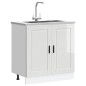 vidaXL Spülenunterschrank Porto Hochglanz-Weiß 80x46x81,5 cm vidaXL Spülenunterschrank Porto Hochglanz-Weiß 80x46x81,5 cm