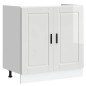 vidaXL Spülenunterschrank Porto Hochglanz-Weiß 80x46x81,5 cm vidaXL Spülenunterschrank Porto Hochglanz-Weiß 80x46x81,5 cm